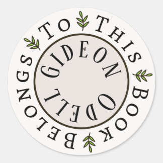 Adesivo Redondo "Este Livro Pertence A" Modelo Sticker