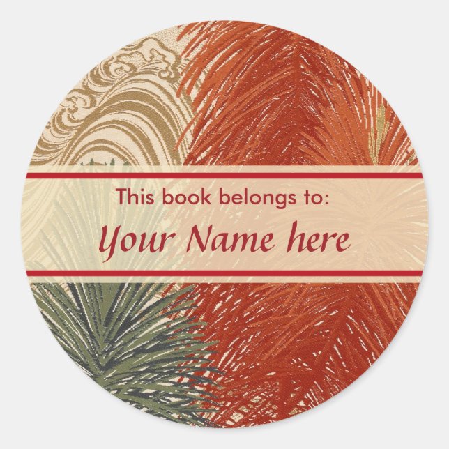 Adesivo Redondo Este livro pertence ao Sticker (Frente)