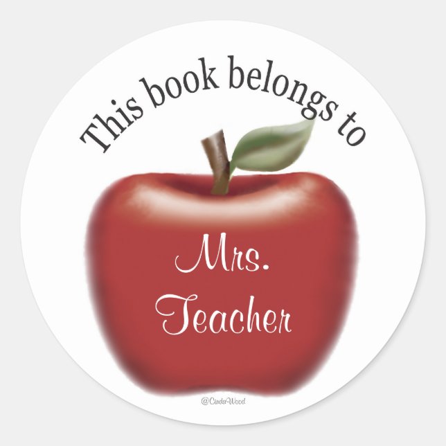 Adesivo Redondo Este Livro Pertence Ao Sticker (Frente)