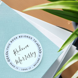 Adesivo Redondo Este Livro Pertence Personalizado