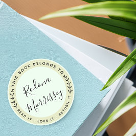 Adesivo Redondo Este Livro Pertence Personalizado