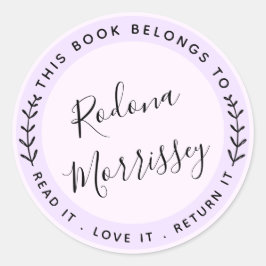 Adesivo Redondo Este Livro Pertence Personalizado
