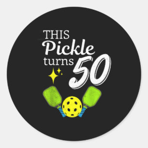 Adesivo Redondo Este picles completa 50 anos de pickleball