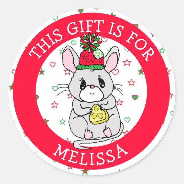 Adesivo Redondo Este presente é para o presente de Natal (Frente)