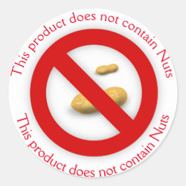 Adesivo Redondo Este produto não contém Loucos