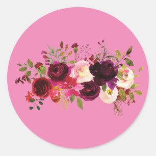 Adesivo Redondo Este Scrapbooking Fornece Stickers Padrão floral