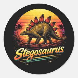 Adesivo Redondo Estegossauro