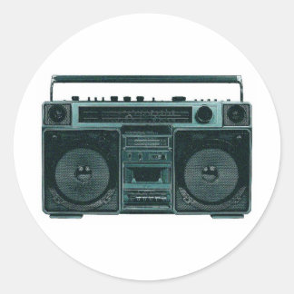 Adesivo Redondo estéreo retrô