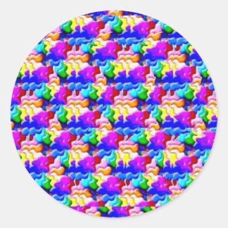 Adesivo Redondo estereograma da borboleta de janela