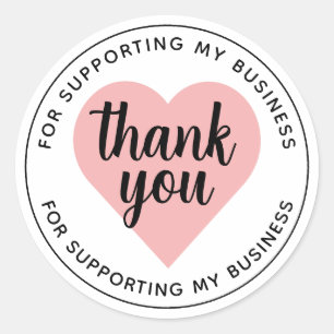 Adesivo Redondo Estética Minimalista Branca - Obrigado, Pau De Cír