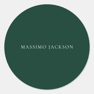 Adesivo Redondo Estética moderna simples minimalista verde escuro