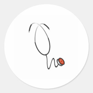 Adesivo Redondo Estetoscópio