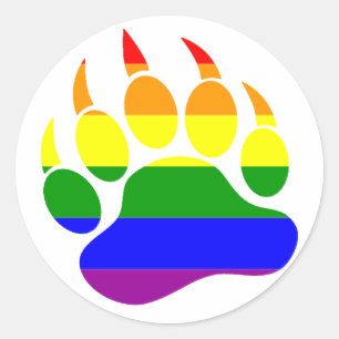 ADESIVO REDONDO ESTICADOR DE PAW/RAINBOL DE TINTA DE GAY DE BORDA