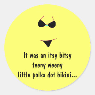 Adesivo Redondo ESTICADORES - Bolinhas amarela Bikini