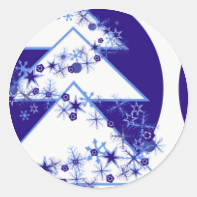 ADESIVO REDONDO ESTICADORES DE NATAL - XMAS - GIFTWRAPPING (Frente)