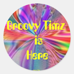 ADESIVO REDONDO ESTICADORES DE TIMZ GROOVY - TRABALHO DE ARTE PSIQ