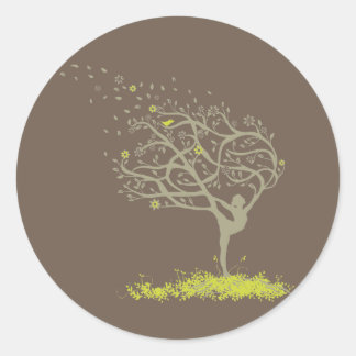 Adesivo Redondo Esticando Meus Membros