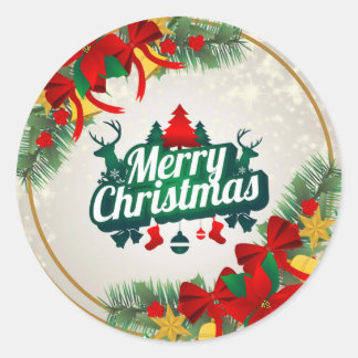 Adesivo Redondo estilhaços de Natal 2023
