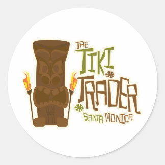 Adesivo Redondo Estilo Básico do Tiki Trader