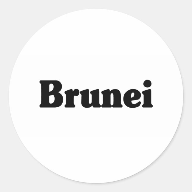 Adesivo Redondo Estilo clássico de Brunei (Frente)