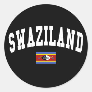 Adesivo Redondo Estilo da Suazilândia