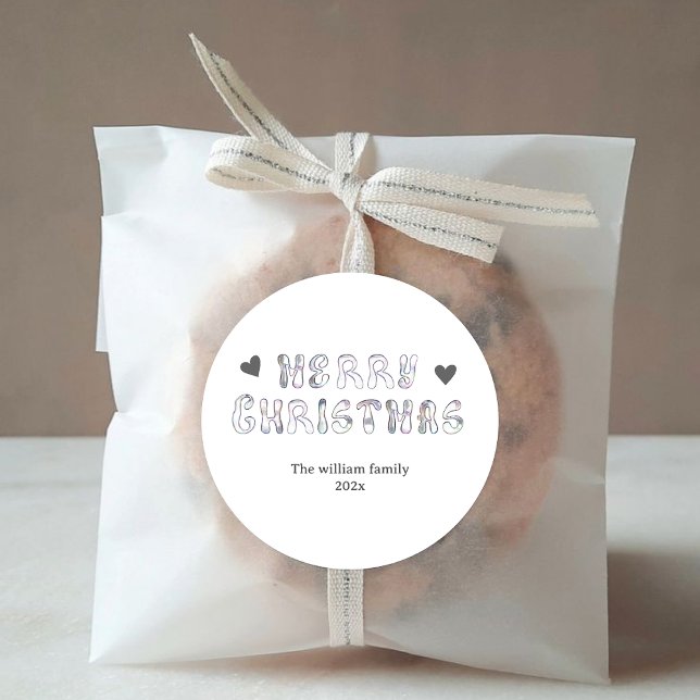 Adesivo Redondo Estilo de banda desenhada moderna preto e branco F (Criador carregado)