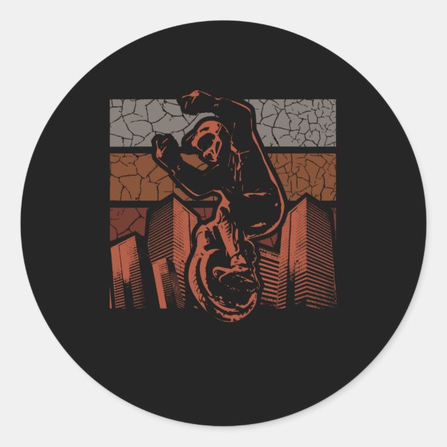 Adesivo Redondo Estilo de Monotorno EUC Urbano (Frente)