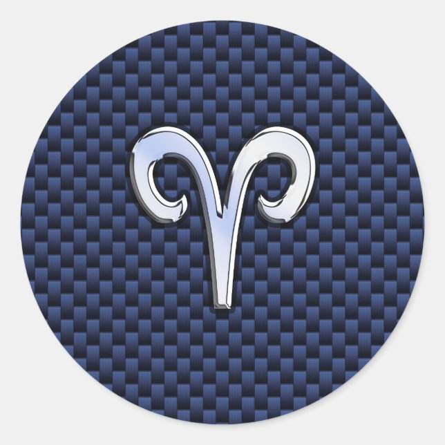 Adesivo Redondo Estilo de prata da fibra do carbono do marinho do (Frente)