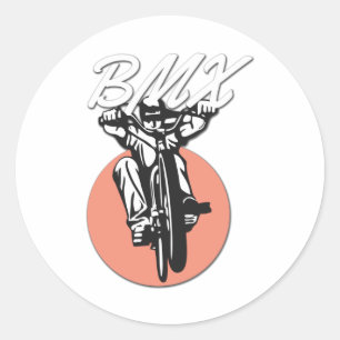 Adesivo Redondo Estilo de Retro Biker Legal BMX