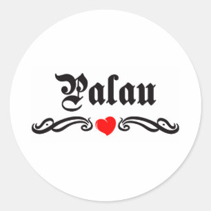 Adesivo Redondo Estilo de Tatuagem Papua-Nova Guiné