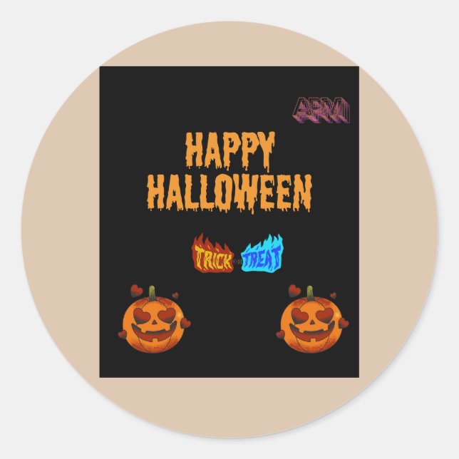 Adesivo Redondo estilo Halloween (Frente)