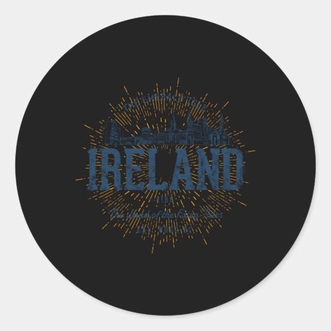 Adesivo Redondo Estilo Irlanda (Frente)