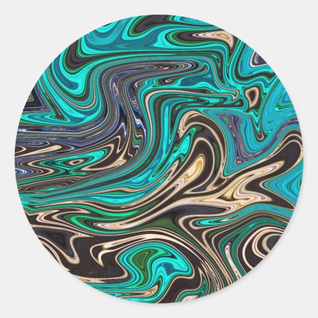 Adesivo Redondo Estilo mármico - Paraíso (Frente)