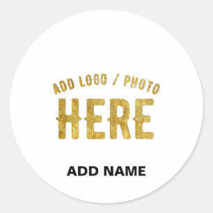 ADESIVO REDONDO ESTILO MODERNO PERSONALIZÁVEL BRANCO VERIFICADO MA