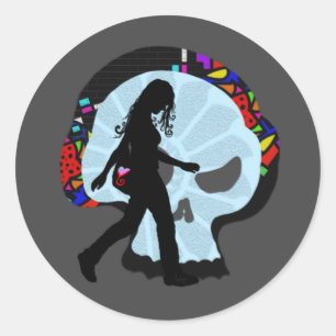 Adesivo Redondo Estilo Mortal