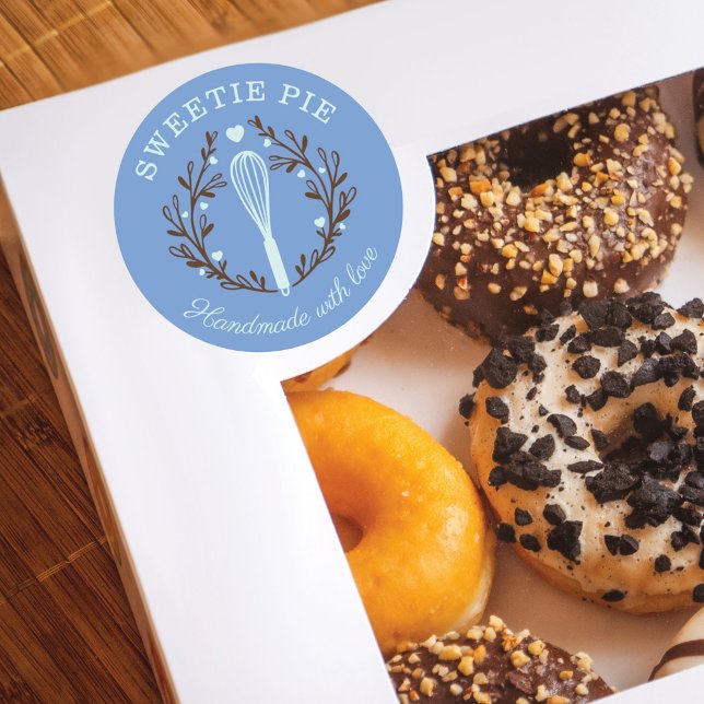 Adesivo Redondo Estilo simples, divertido e mínimo Logotipo de uís (Criador carregado)