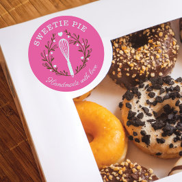 Adesivo Redondo Estilo Simples, Divertido e Mínimo - Logotipo de W