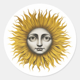 Adesivo Redondo Estilo Sun Fornasetti