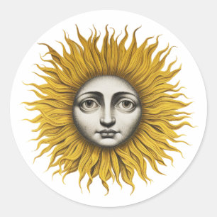 Adesivo Redondo Estilo Sun Fornasetti