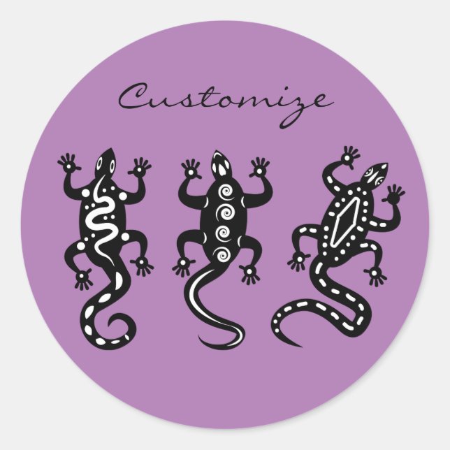 Adesivo Redondo Estilo Thunder_Cove Sudoeste de Três Lagartos Pret (Frente)