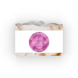 Adesivo Redondo Estilo vintage tecido rosa brilhante sabonete cosm