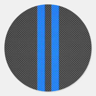 Adesivo Redondo Estilos de fibra de carbono azul no Céu desportiv