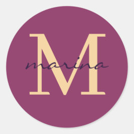 Adesivo Redondo Estilos e monogramas personalizados