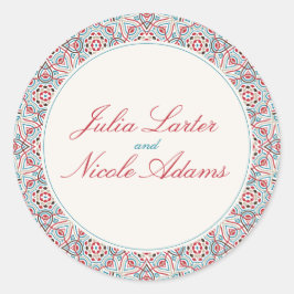 Adesivo Redondo Estilos Geométricos Estilhará Casamento Metálico d