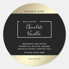 Adesivo Redondo Estipografia moderna minimalista de cosméticos de