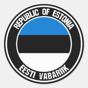 Adesivo Redondo Estônia Round Emblem