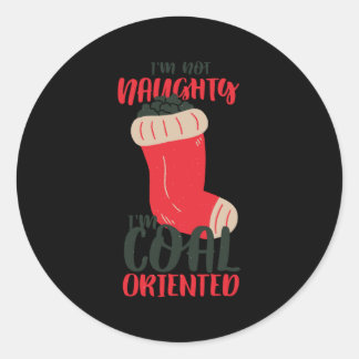 Adesivo Redondo Estoque de carvão de Natal