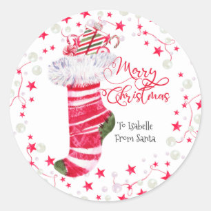 Adesivo Redondo Estoque do Feliz Natal personalizado