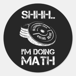 Adesivo Redondo Estou a fazer um trabalho de educação matemática