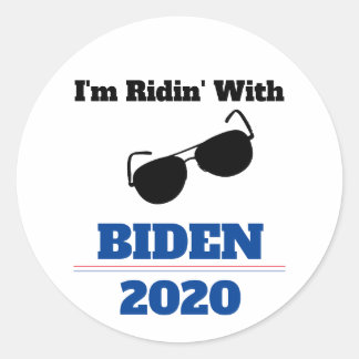 Adesivo Redondo Estou a Ridin com o Biden em 2020